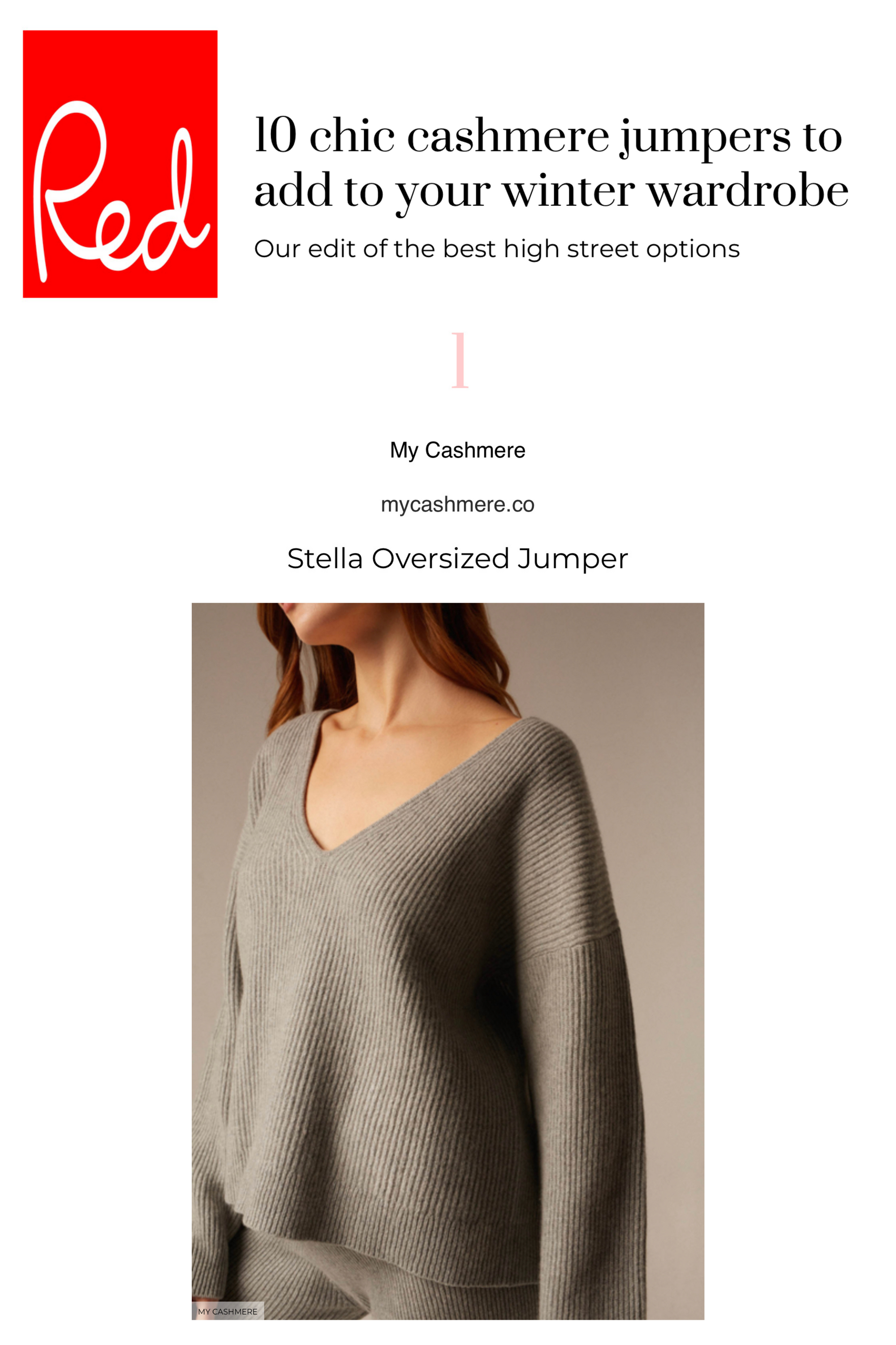 RED | 10 chic cashmere jumpers to add to your winter wardrobe