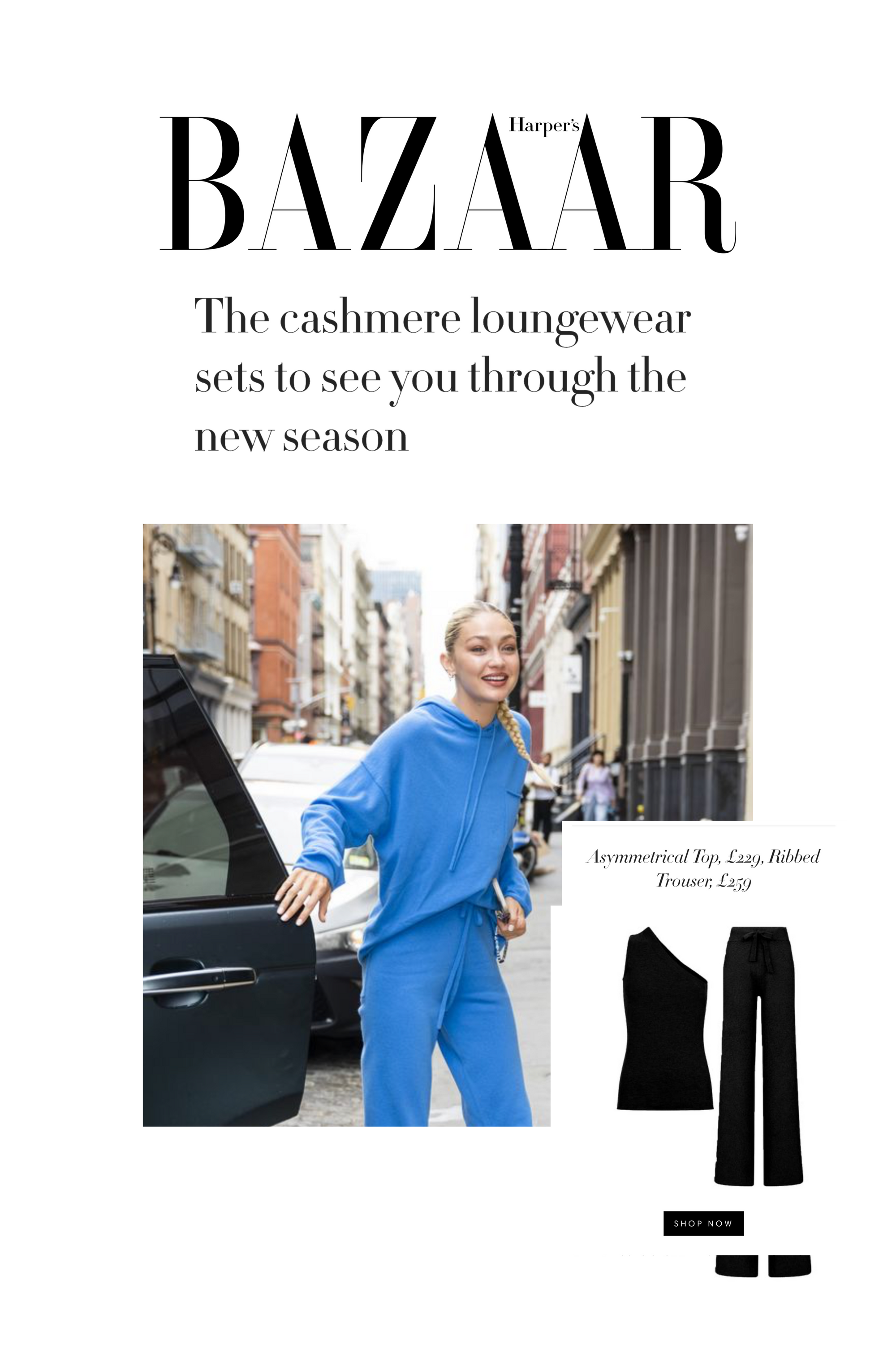 HARPERS BAZAAR | The cashmere loungewear sets to see you through the new season