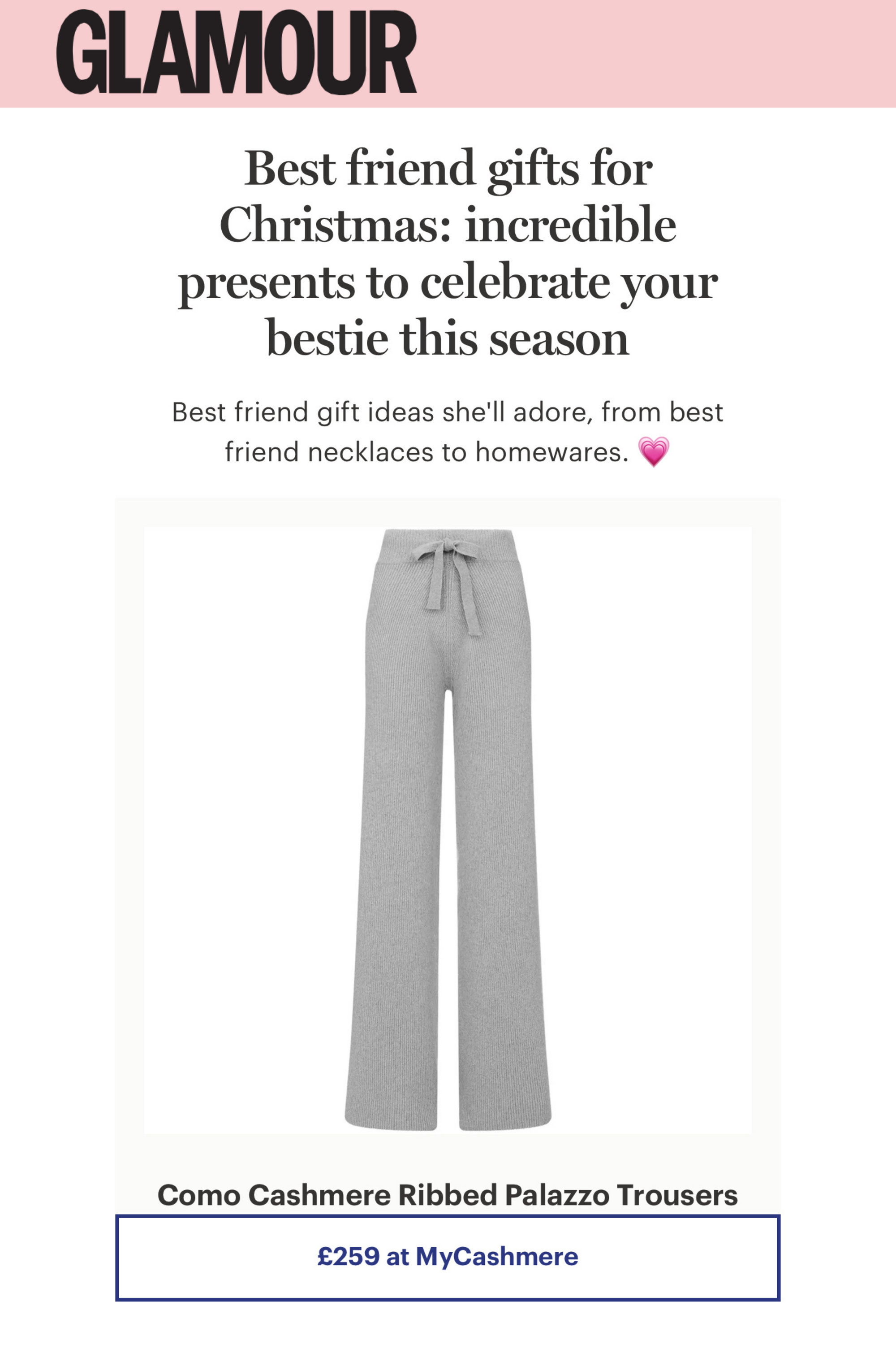 GLAMOUR | BEST FRIEND GIFTS FOR CHRISTMAS