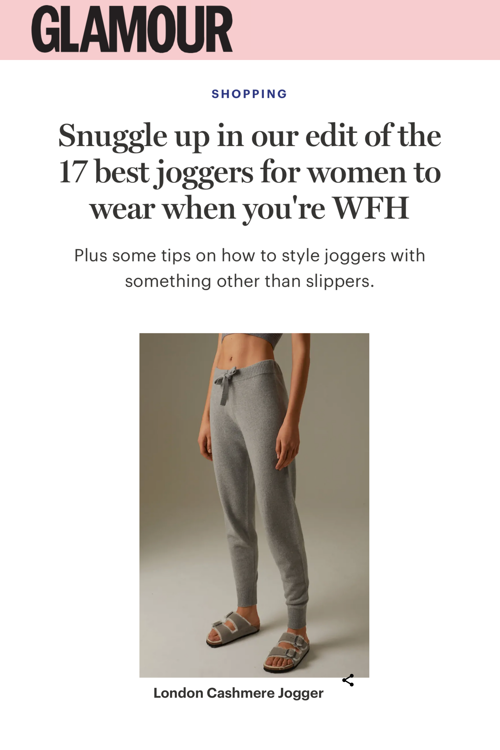 GLAMOUR | BEST JOGGERS FOR WFH