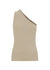 One Shoulder sleeveless cashmere womens top SAND