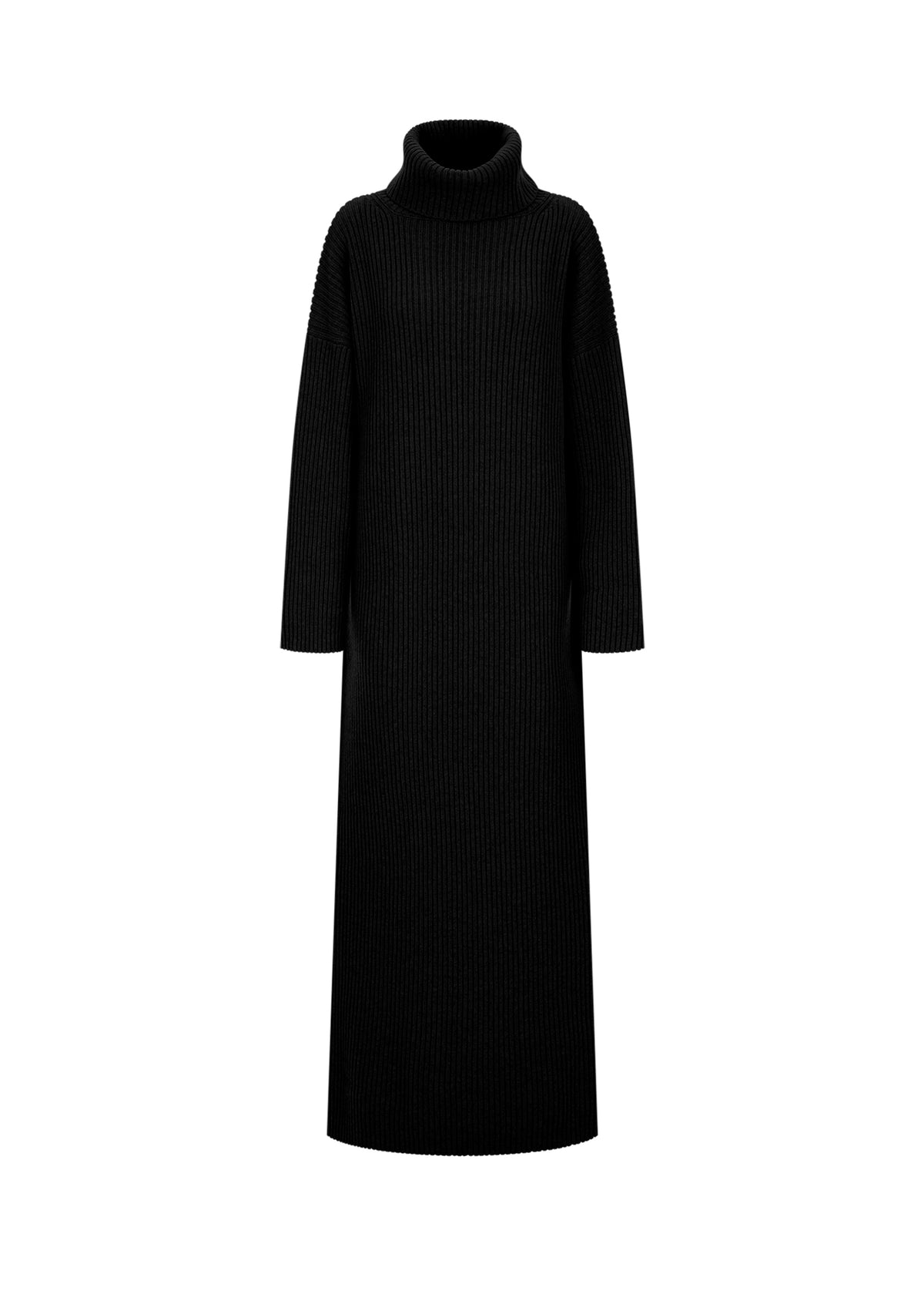 Designer cashmere dresses for women Black
