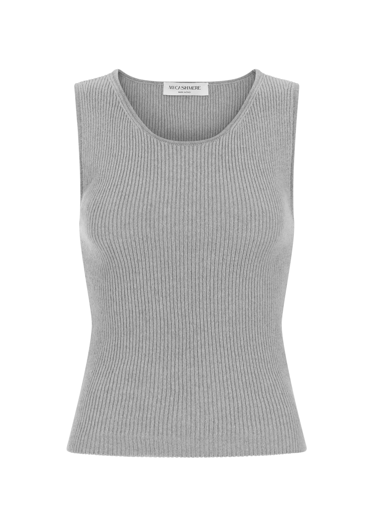 Classic women&#39;s cashmere tank top in grey