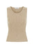 Women's cashmere tank top in sand