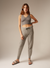 Cashmere women's knitted joggers in grey