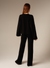 Designer V neck cropped black cardigan for women